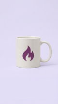 Plum Accent Flame Logo Mug