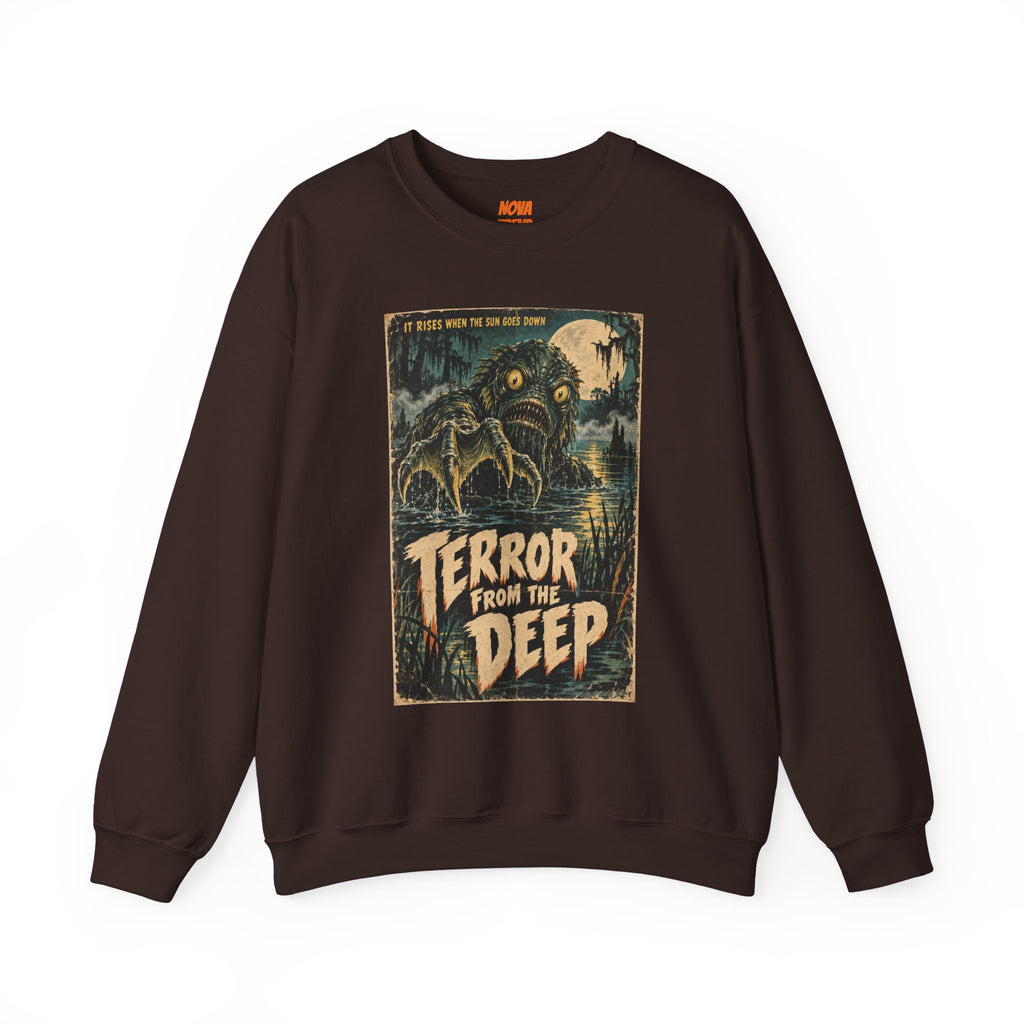 Crewneck Sweatshirt — “Terror From the Deep” Vintage Monster Graphic ...